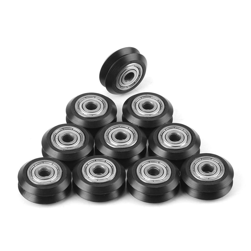 10pcs 3D Printer POM Plastic Pulley Passive Round Wheel With Bearing Pulley