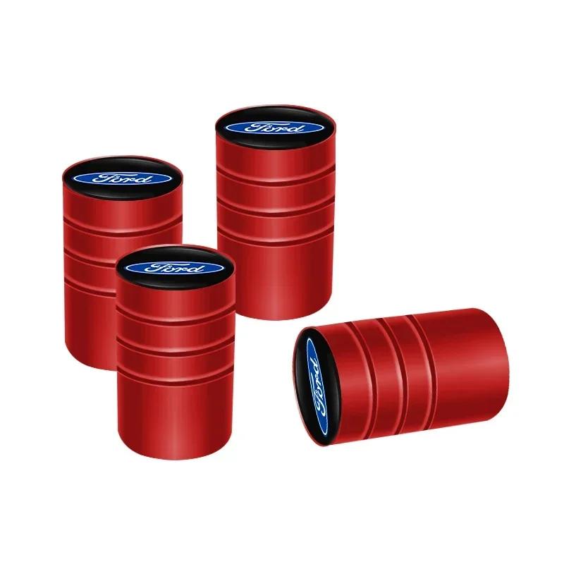 

Car Sticker 2026 Ford 4Pcs Car Metal Wheel Tire Valve Air Stem Cap For Ford S MAX Ranger Focus Fiesta Mondeo Kuga Mustang Escort