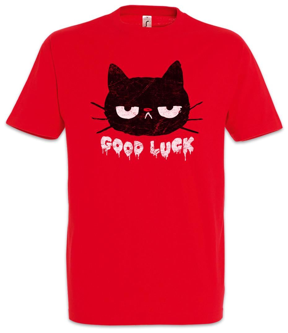 Cat Good Luck T-Shirt meow cats cat Love Fun Addiction Addicted GL XXXXL