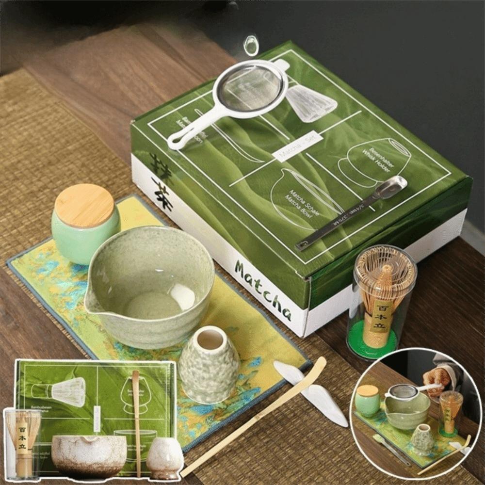 Matcha Spoon Matcha Brush Match Bowl Green Tea Whisk Reusable Matcha Whisk Set for Tea Lovers
