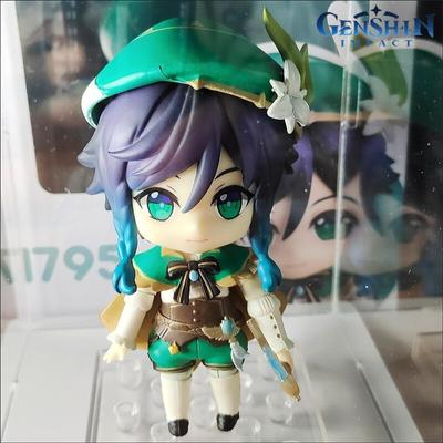 10cm Anime Genshin Impact Venti Figure Pvc Action Model Doll Figure Q Version Kawaii Toys Collection Ornament Kids Gift