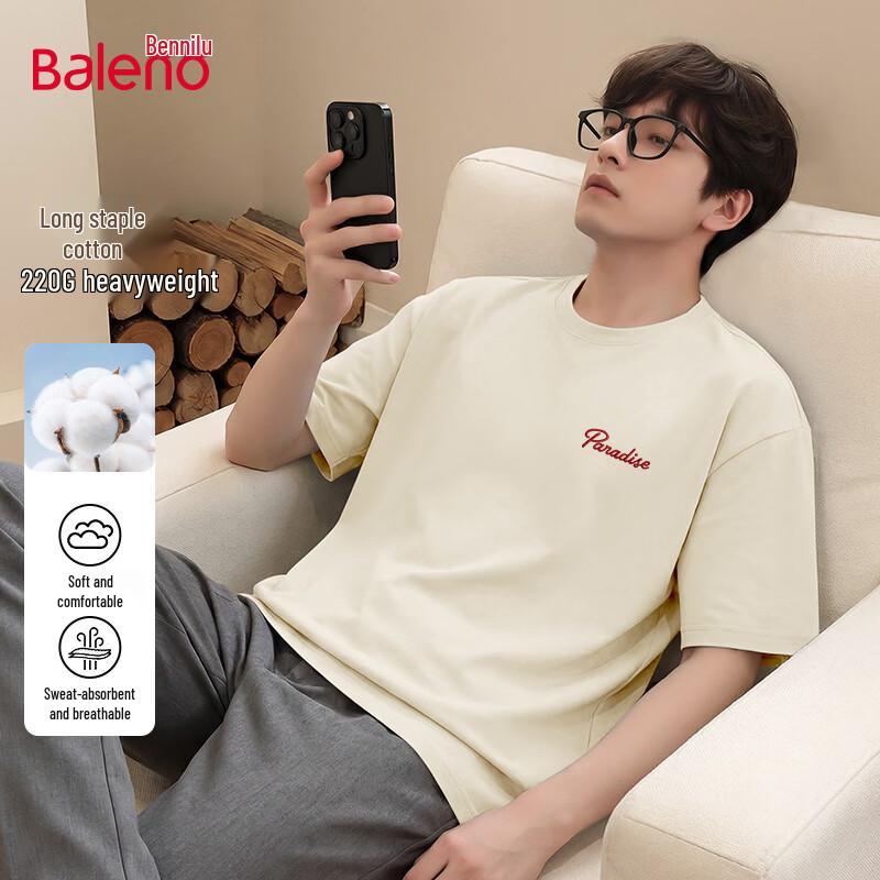 

Baleno Men s 220g Pure Cotton Casual T-Shirt M