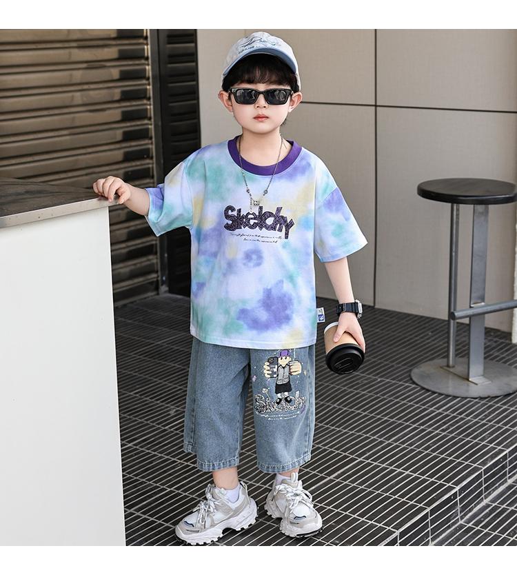 Boys' Summer Clothes 2026 New Summer Set, Stylish Children's Cool and Handsome Short Sleeved Summer Two-piece Set for Boys