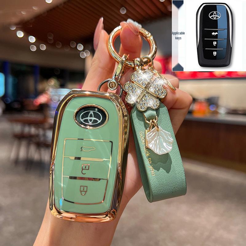 Key Cover for Toyota: Fits 23 Models Including Highlander, 8th Gen Camry, Asia Dragon, RAV4, Rongfang, and CHR.