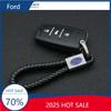 Hot 2025 Hot For Ford New Hand-Woven Key Ring Leather Car KeyChain Waist Keyring For Ford Focus 2 MK2 3 4 ST Mondeo Festiva Fusi