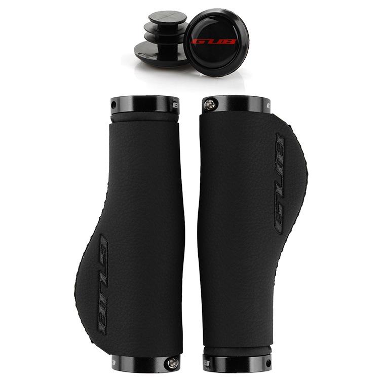 GUB 608 Mountain Bike Handlebar Grips, Microfiber Leather, Lock-On, Anti-Slip, Shock Absorption 22.2mm Diameter