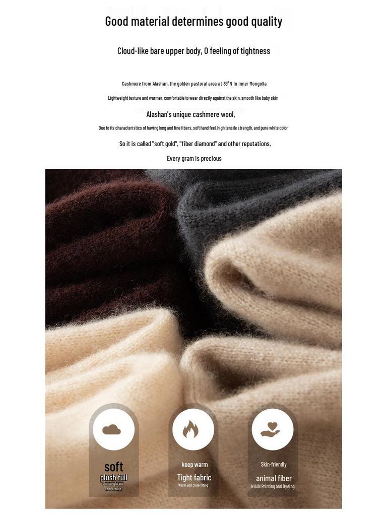 Men's Cashmere Zipper Knit Cardigan - Half-High Collar, Solid Color, Long Sleeve, Versatile Autumn/Winter Sweater.