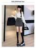 Irregular Sequins High-Waist Black Bodycon Woolen Mini Skirt for Women - Autumn/Winter 2025 Collection