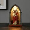 Cathedral LED Prayer Shrine Night Light Religious Table Lamp with Illuminated Arch Spiritual Gifts for Women Men Christian