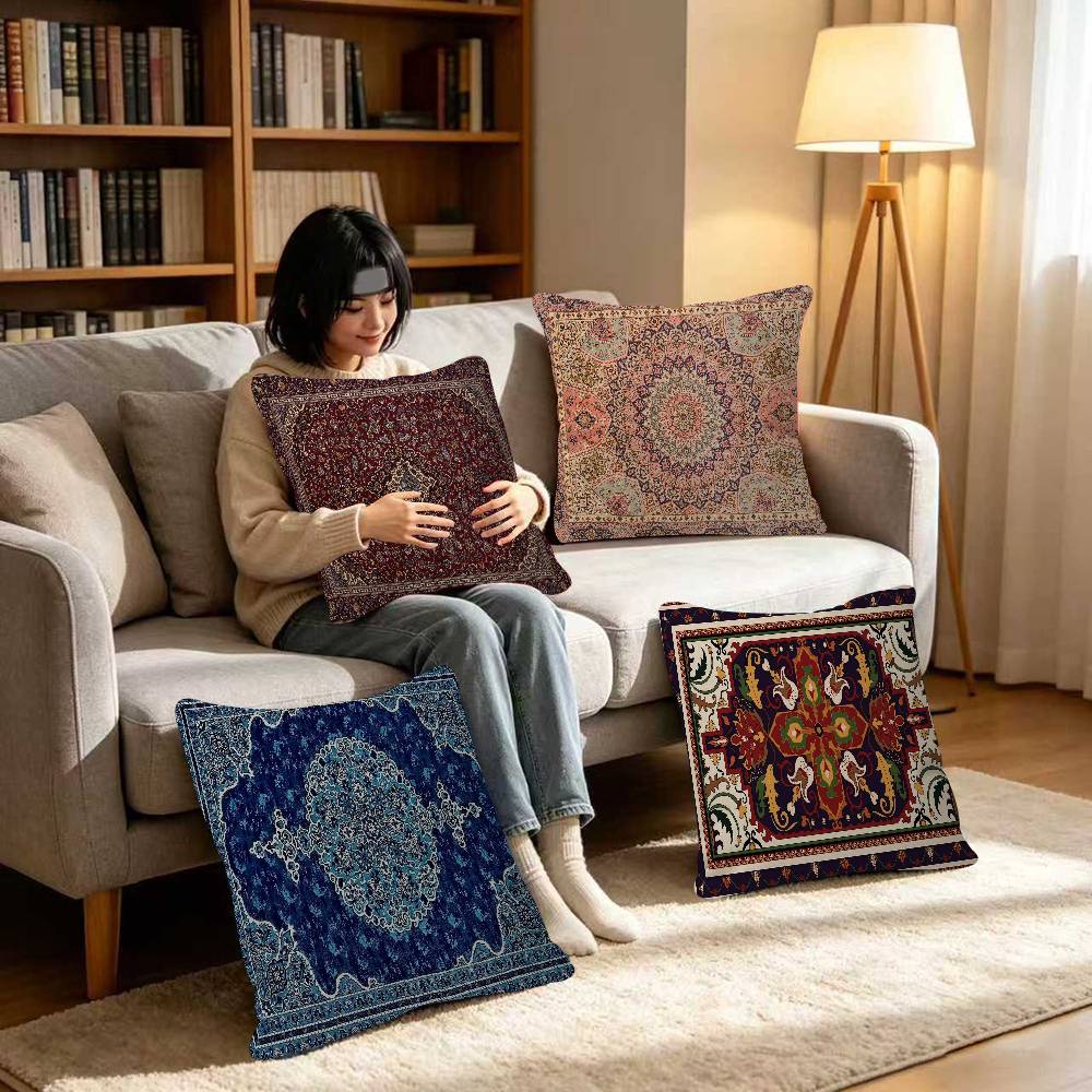 Traditional Patterned Cushion Cover 30x50 Polyester Sofa Cushions Decorative Throw Pillows Home Decoration Pillowcover