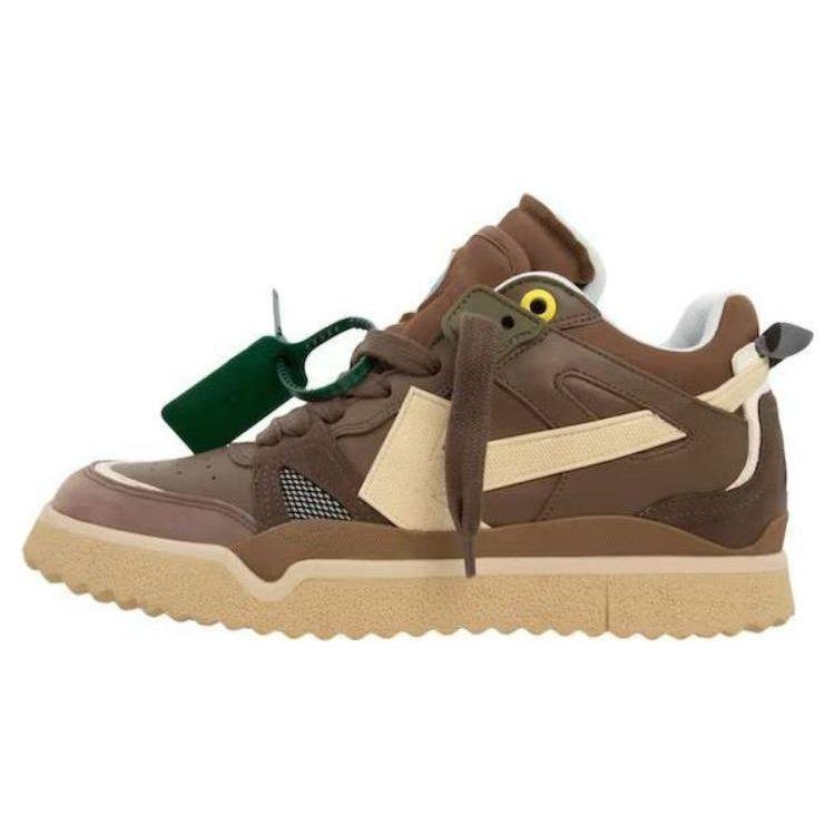 

Off-White Новые мужские кроссовки OMIA234S22LEA001-6061, средней высоты, губчатые, коричнево-бежевые 45