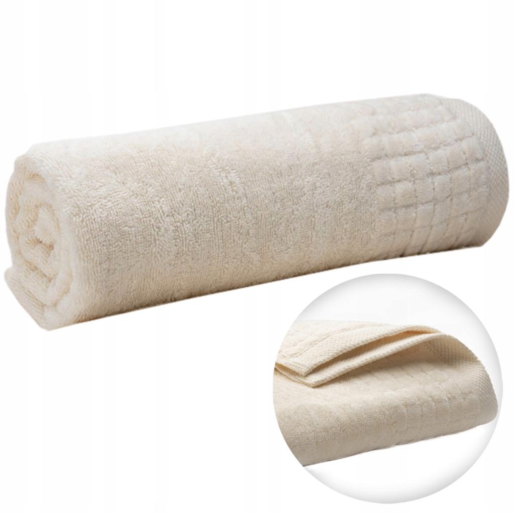 Cotton Terry Bath Towel for Home, Sauna, Hotel, 70x140 cm Ecru