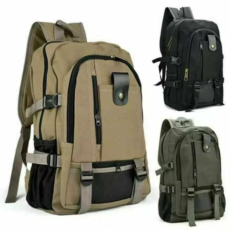 1 Stück Fabrik Neuankömmling Herren Rucksack Lässig Reise Rucksack Vintage Canvas Große Kapazität Studenten Rucksack Tasche