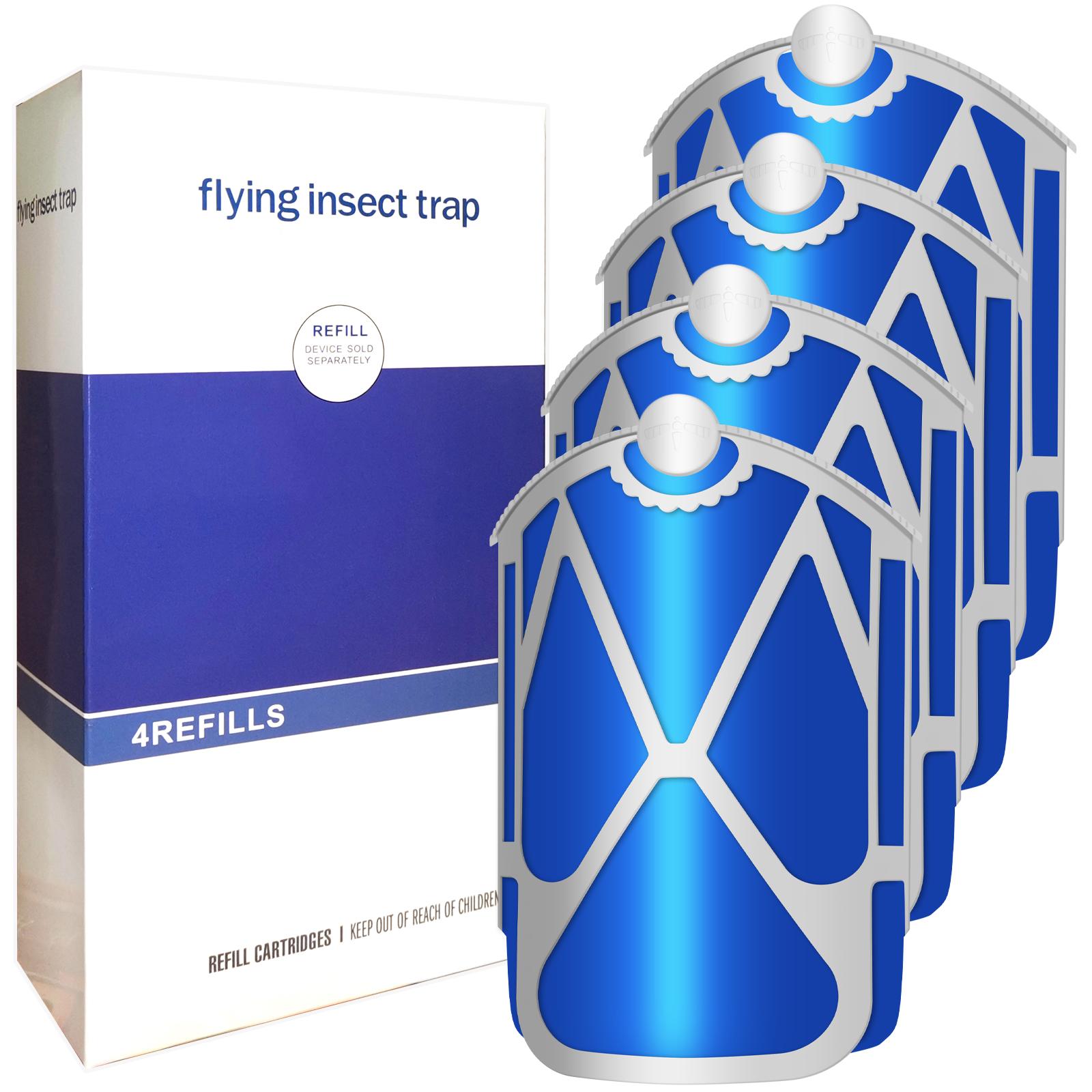 

4Pcs Flying Insect Trap Refills for Zevo M364 Plug-In Light Indoor Fruit Fly Refill Cartridge Set A