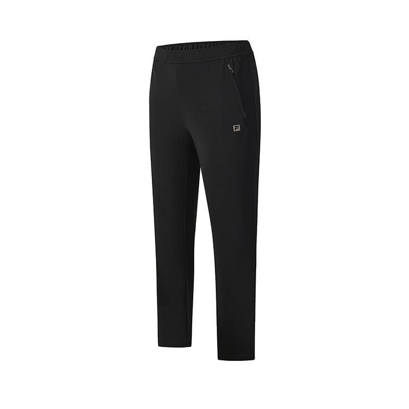 Fila Fitness Fashionable Casual Training Versatile Knitted Sports Pants Men Bottoms Deep-Black A11M541611FBK