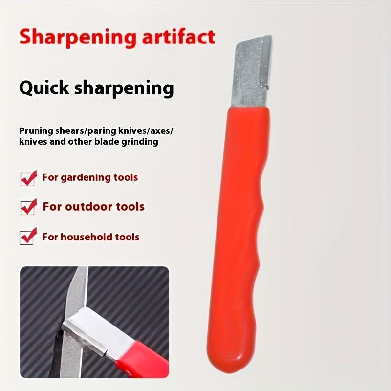 

Профессиональная точилка для ножей с алмазным покрытием из вольфрамовой стали - Универсальный инструмент для кухонных и садовых ножниц, подходит для всех лезвий красный