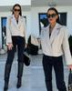 2024 European & American Women's Autumn/Winter Woolen Jacket with British Suit Collar