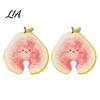 Biodegradable Dishwashing Sponge 2PCS Cute Fruit Sponges, Natural Wood Pulp Cellulose Kitchen Quick Drying Faucet Hanging Sponges Scrubber,