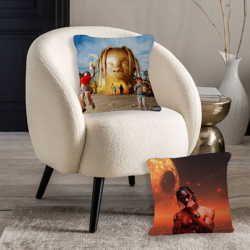 Hip Hop Singer TTravis SScott Personalized Picture Text Home Decorative Pillows Household Gifts Xcm