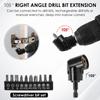 1 Set Flexible Drill Bit Extension Set 360° Rotatable Angle Drill Attachment Set Efficient Torque Screwdriver Bit Kit for Garage