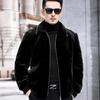 Fur Mink Fur Coat Men's Winter Coat Hooded Men's Mink Fur Men's Imitation Mink Fur Jacket Men's High-end