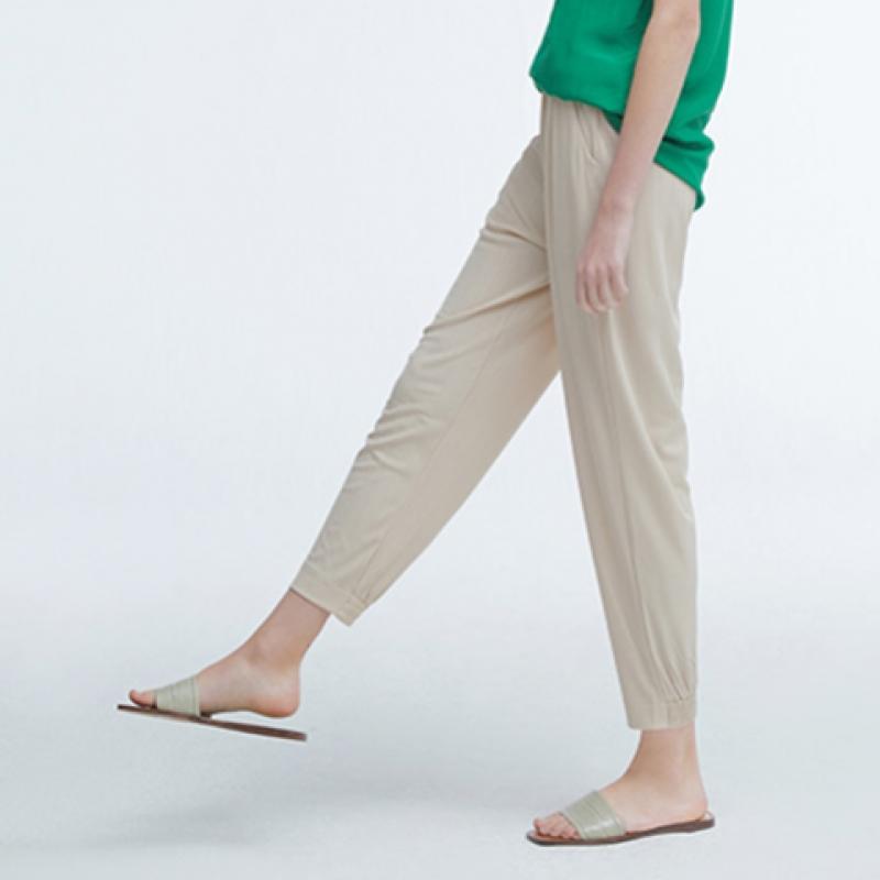 Baiyu Women Pleats Jogger Pants 4 Types Ppjw
