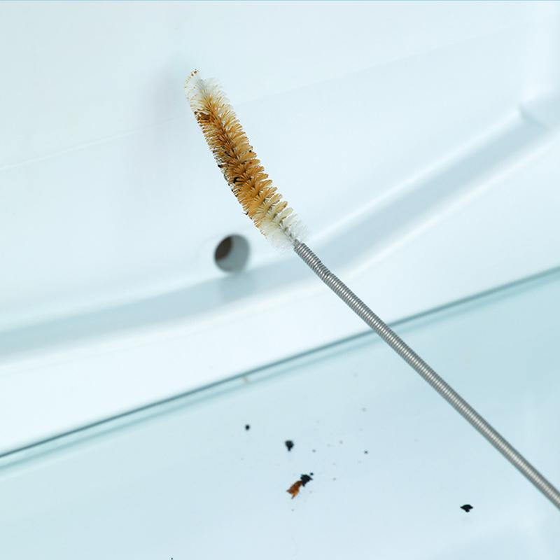 

1/1,5 М очищувач холодильника Спіральна щітка для чищення Нержавіюча сталь Очищення труб Гнучка трубка Мийка Товари для дому 1m