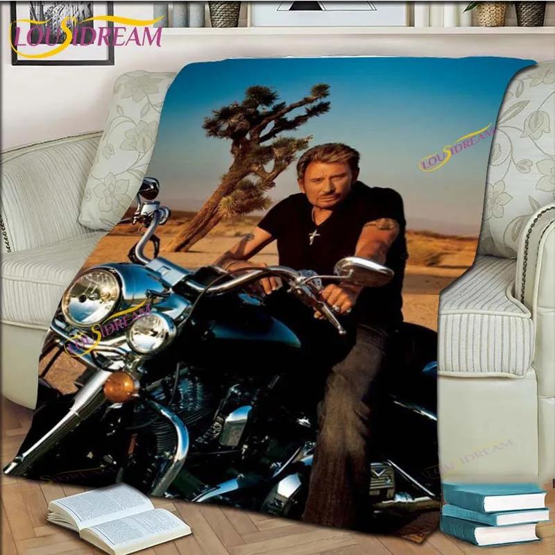 Johnny Hallyday Warm Plush Flannel Blanket Throw Blanket for Living Room Bedroom Bed Sofa Picnic