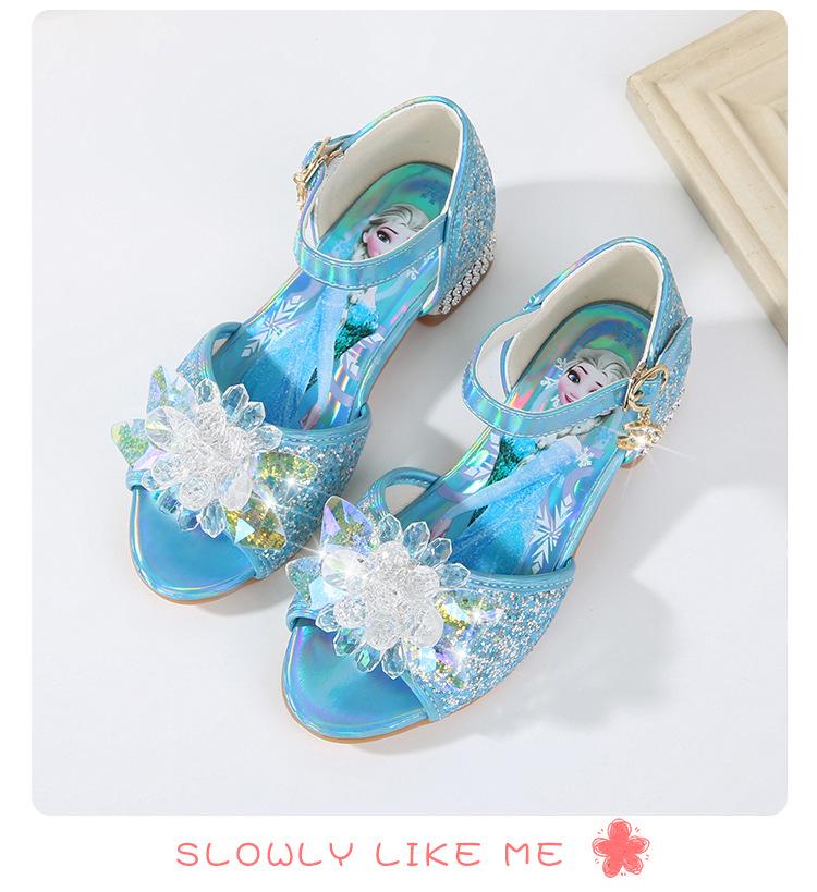 Princess Aisha 2026 Girls' Sandals – Summer Open Toe with Snowflake Rhinestone