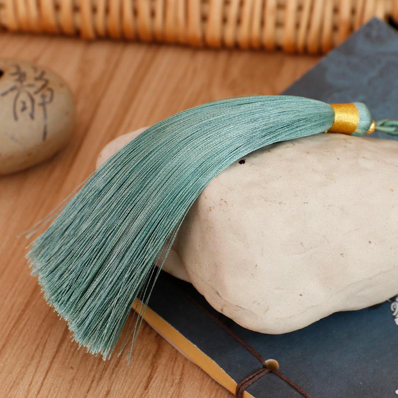 Tassel 13Cm Double Pull Circle Around Gold Thread Tassel, Polyester Tassel Ears, Fan Pendant Pendant Tassel Accessories, Tassel