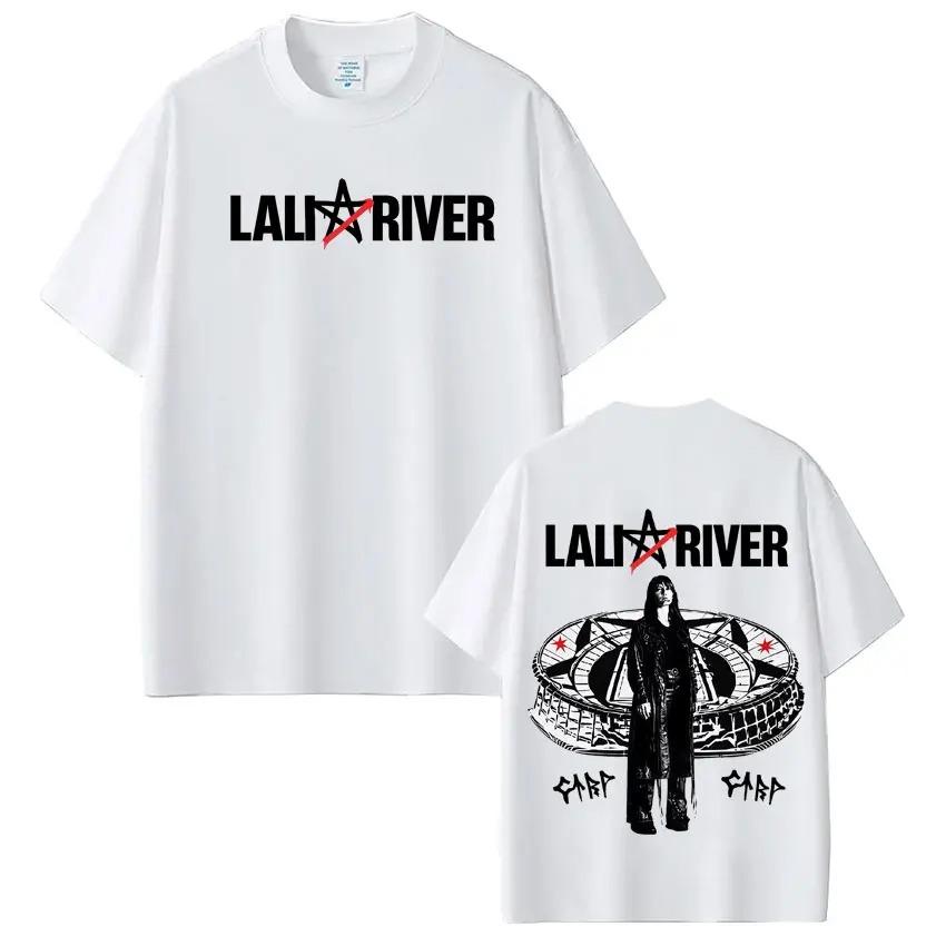 Singer Lali River Tour 2026 Print Tshirt Men Women Fashion T-shirts Summer Short-sleeved Loose Casual Cotton Retro T-shirts