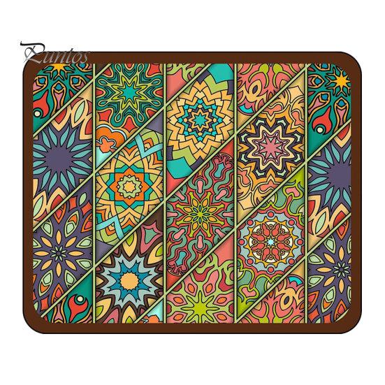 Fast Absorbent Drying Mat Bohemian Dish Mat, Super Diatomaceous Earth Drainer Water Absorption Non-Slip Colorful Ethnic Heat Insulation for