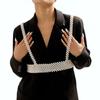 Temperamental Beaded Waist Belt Fashionable Pearl Camisole Vest Personality Body Chain For Women