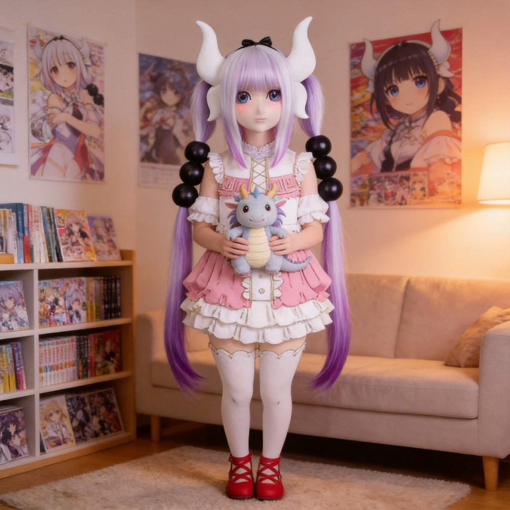 Miss Kobayashis Dragon Maid Cosplay Wig With High Temperature Silk For Enthusiasts