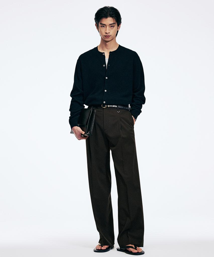 Tienjiti Flap Detail Wide Fit Pants (Brown) Tnpa6E102W2