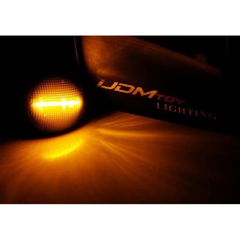 Smoked Amber Sequential Blink LED Front Side Marker Light For Range Rover L322