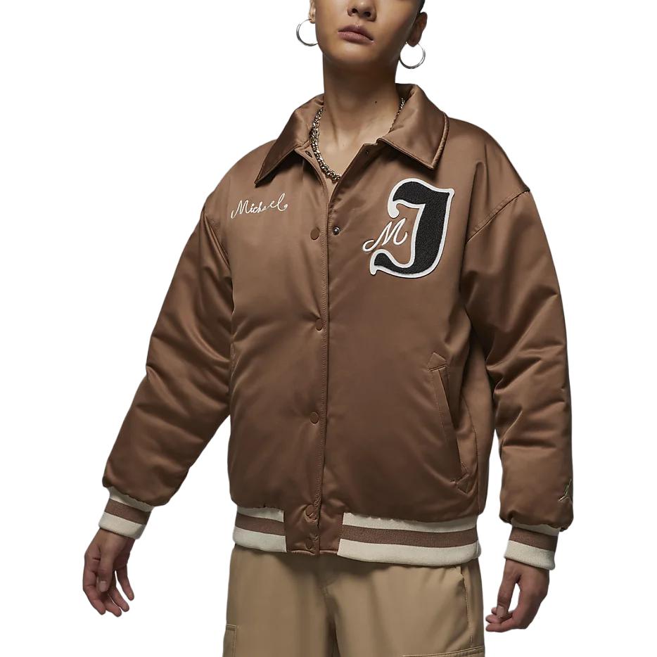 Jordan Loose Fit Long Sleeve Jacket Women Jackets Ancient-Brown Legendary-Light-Brown FV7138-223