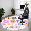 1 Stück Kawaii Tiere Büro Runder Teppich, Rutschfest, Weich und Langlebig, Büroteppich für Innendekoration, Perfekt für Büro, Schöne Dekoration yy2603120