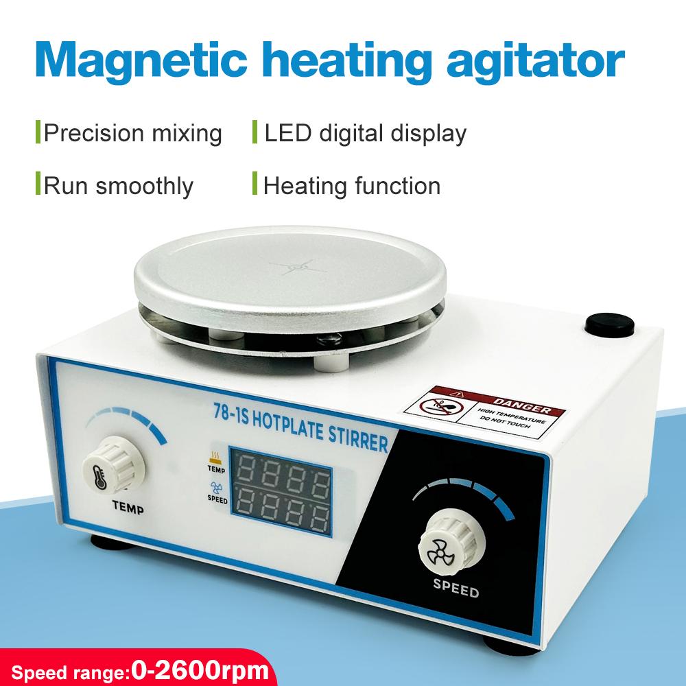2L Heating Magnetic Stirrer EU Plug 0-2600RPM Magnetic Heating Mixer Temperature Speed Control Hot Plate Lab Equipment