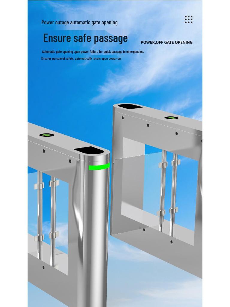 Automatic Speed Gate Turnstile with Face Recognition & QR Code Access