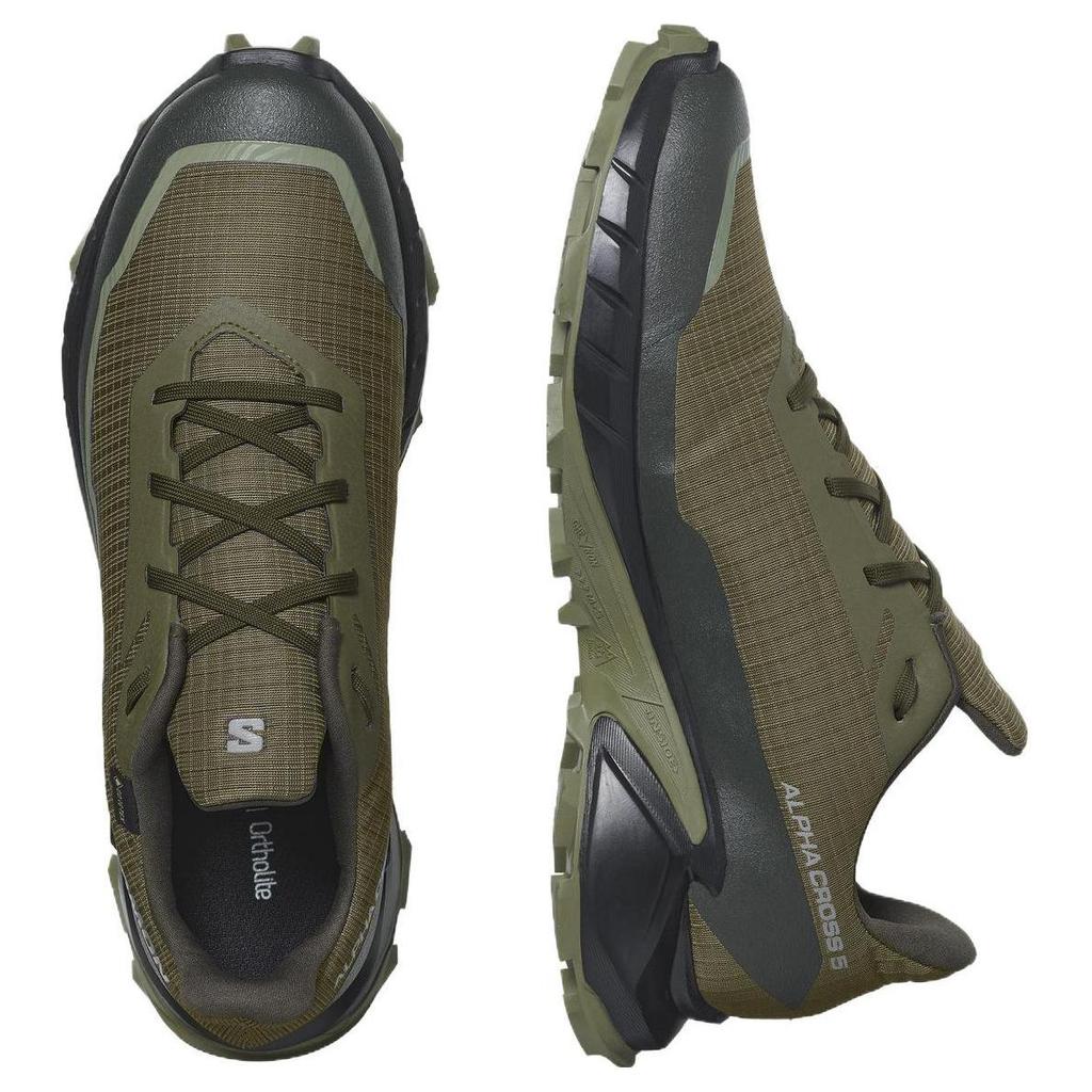 Salomon Comfortable Non-Slip Durable Low-Top Running Shoes Men sneaker Olive-Green 473103