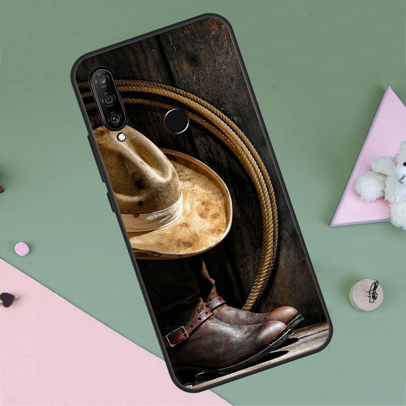 Cowboy de rodéo Lariat Chevaux Pour Huawei Nova 9 10 SE Y91 Y61 Y90 Y70 Y60 Y72 12s 12i 11i 7i 8i P60 Pro P30 P40 Lite Coque