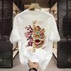 American Trendy Brand High-End Pure Cotton Men'S Printed Short-Sleeved T-Shirt Trendy Casual Round Neck T-Shirt Men'S