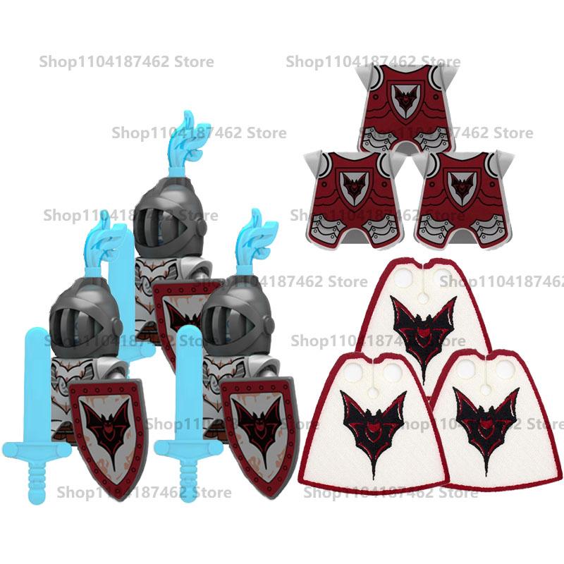 Medieval Military Castle Knight Army Set Building Blocks Green Dragon Wolf Warrior The War of Roses War-horse Weapons Brick Toys