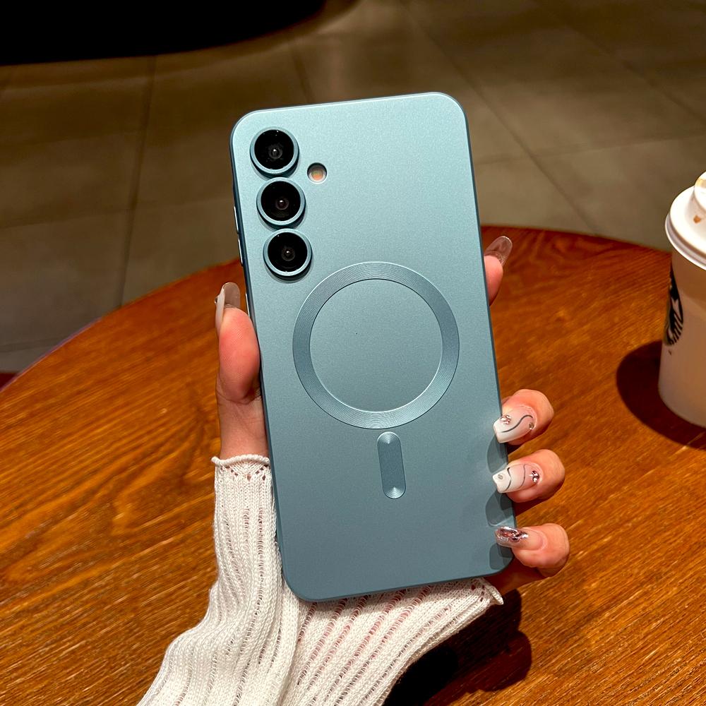 Premium AG Matte for Magsafe Case for Samsung Galaxy S26 Ultra S26 Pro S25 Edge Plus S24 FE S23 S22 S21 S20 Wireless Charging Protect Sockproof Cover