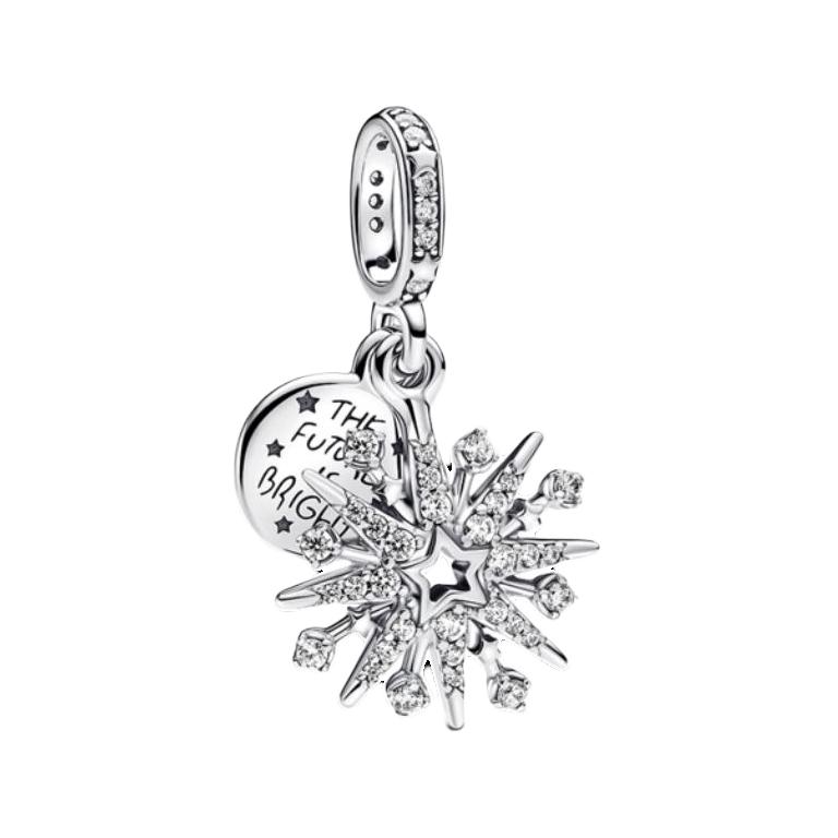Pandora Hollow Star-Shaped Engraved Pendant Women pendant Silver 793512C01 Box