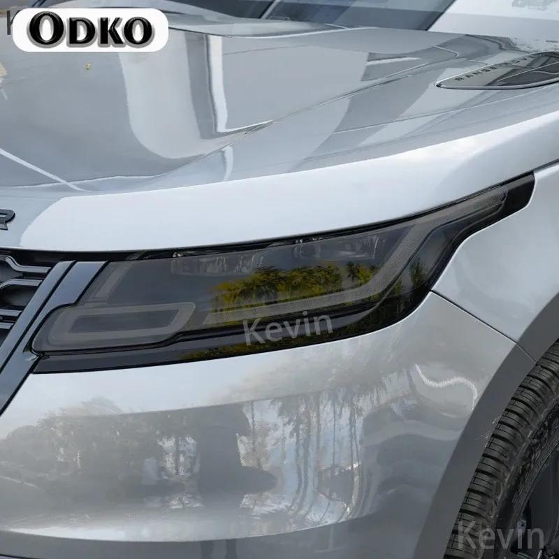 Car Headlight Tint Smoked Black Protective Film TPU Stickers For Range Rover Velar 2017-Present Accessories Anti-Scratch Repair