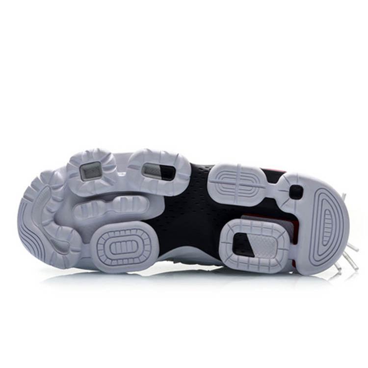 Li Ning CF Comfortable Non slip Lightweight Mid top Casual Shoes Unisex Gray White AGCP339-4