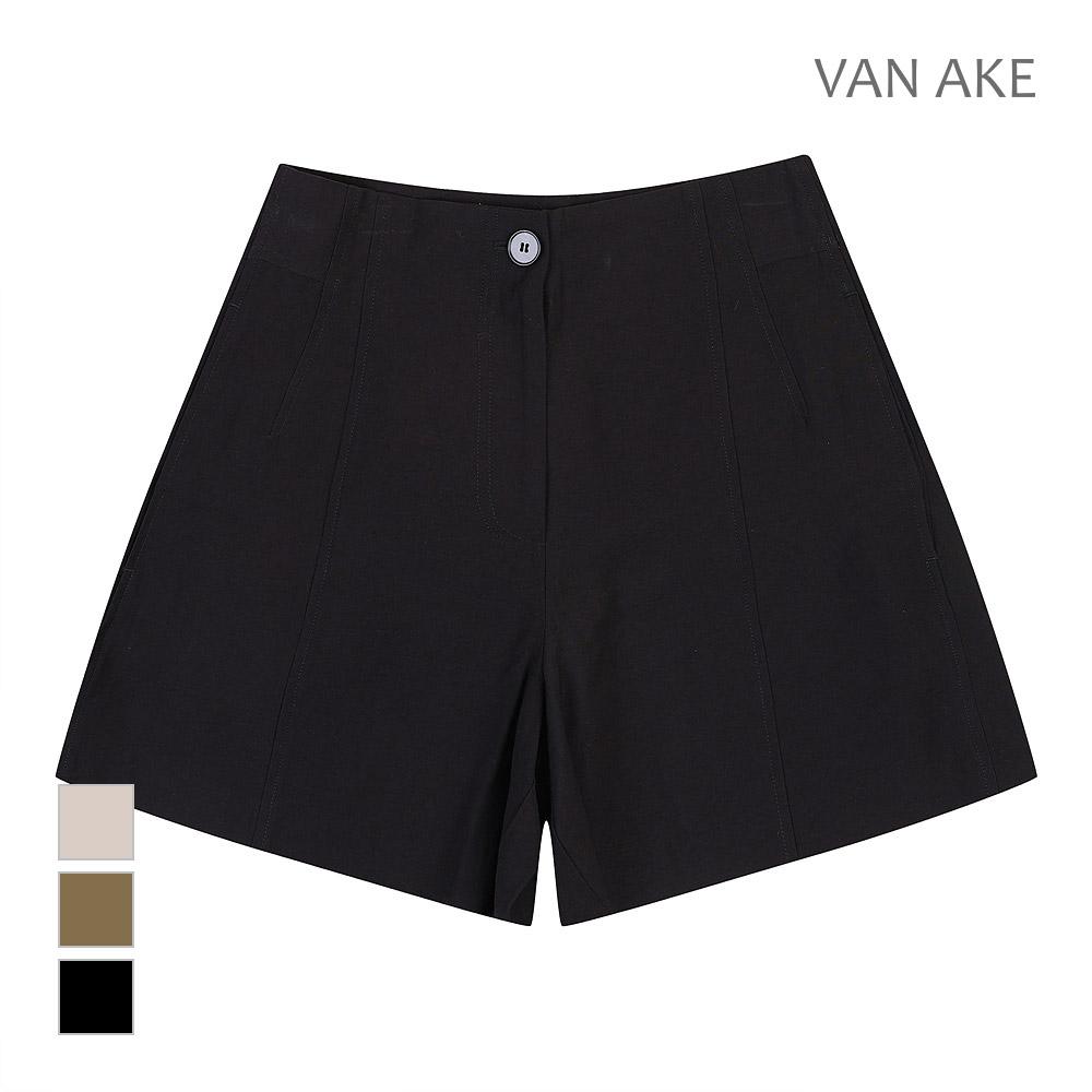 VANAKE Front Slit Linen Shorts_Vb38Slud03Z