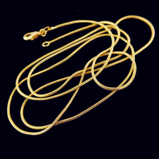 Fashion Men Women Gold Plated Long Snake Chain Necklace Party Club Jewelry Gift